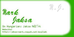 mark jaksa business card